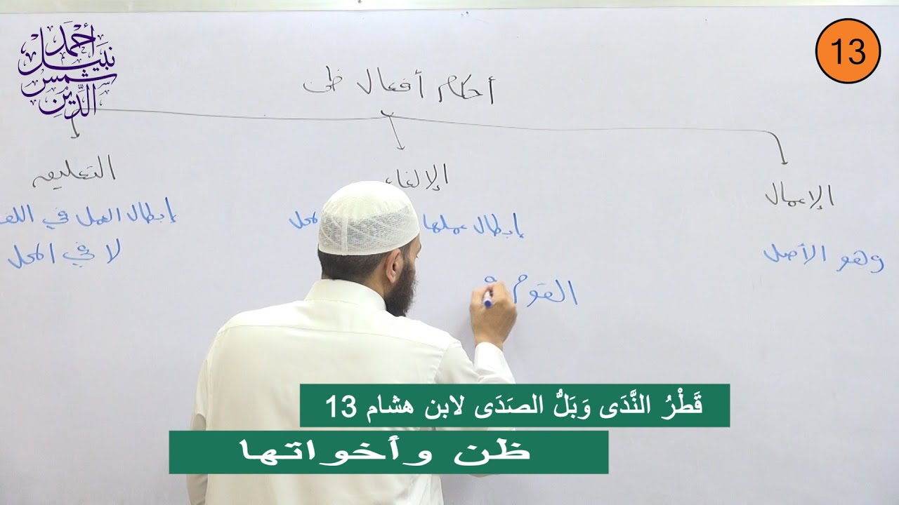قَطْرُ النَّدَى وَبَلُّ الصَدَى لابن هشام 13 ـ ظن وأخواتها ـ الشيخ أحمد نبيل