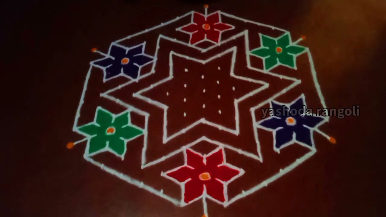 Maha shivaratri festival special🌺 15+8 dots beautiful🌺 easy rangoli design
