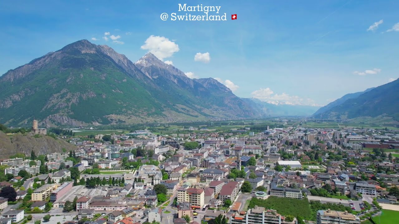Martigny - Switzerland (4K drone footage)