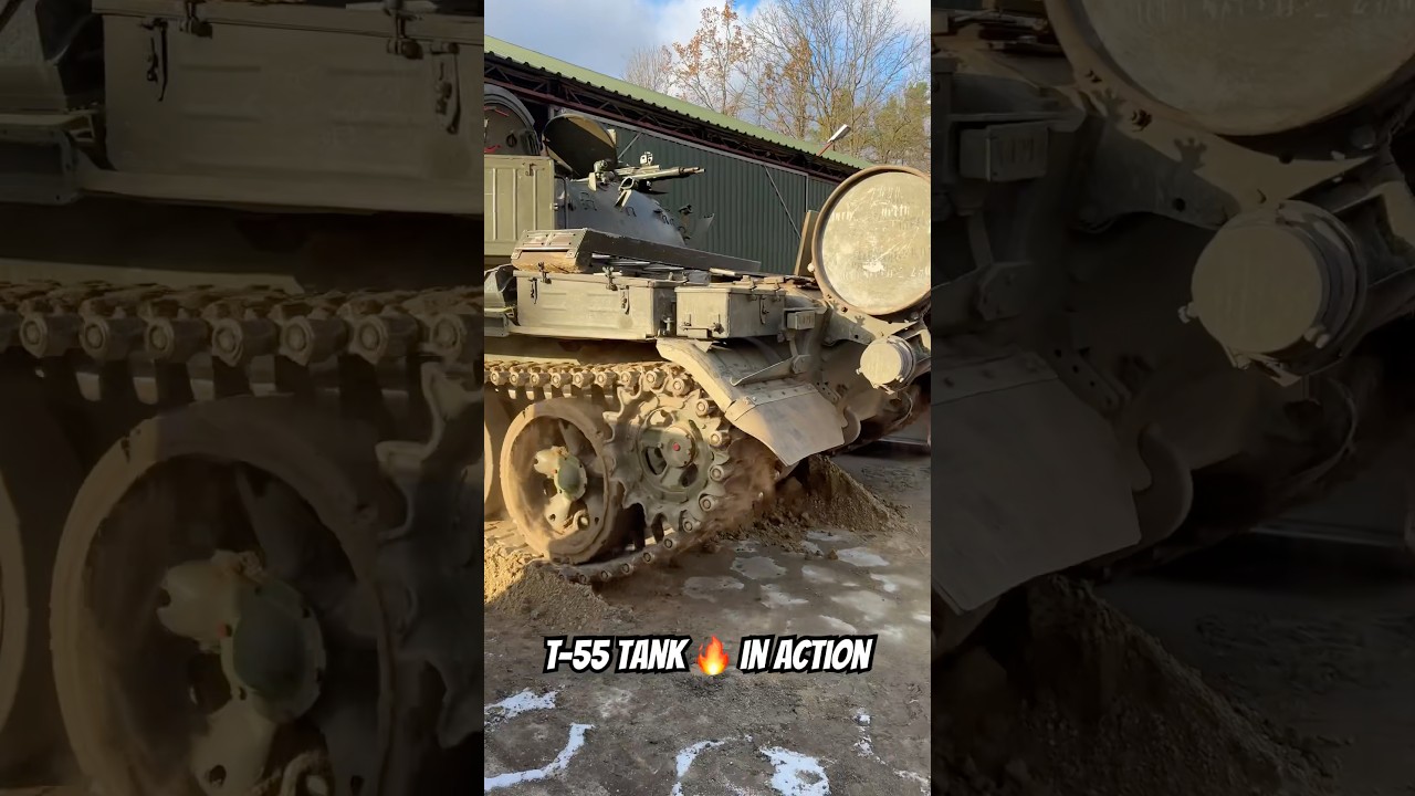 T-55 tank in action #panzerfarm #tank #t55 #t55tank #tankrides