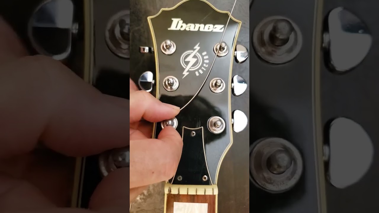 Hollowbody Guitar String Change and neck polish #guitar #guitarworkshop #guitarsdaily #guitarist