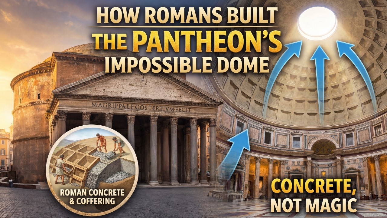 How Romans Built the Pantheon's Impossible Dome (Engineers Still Can't Copy It)