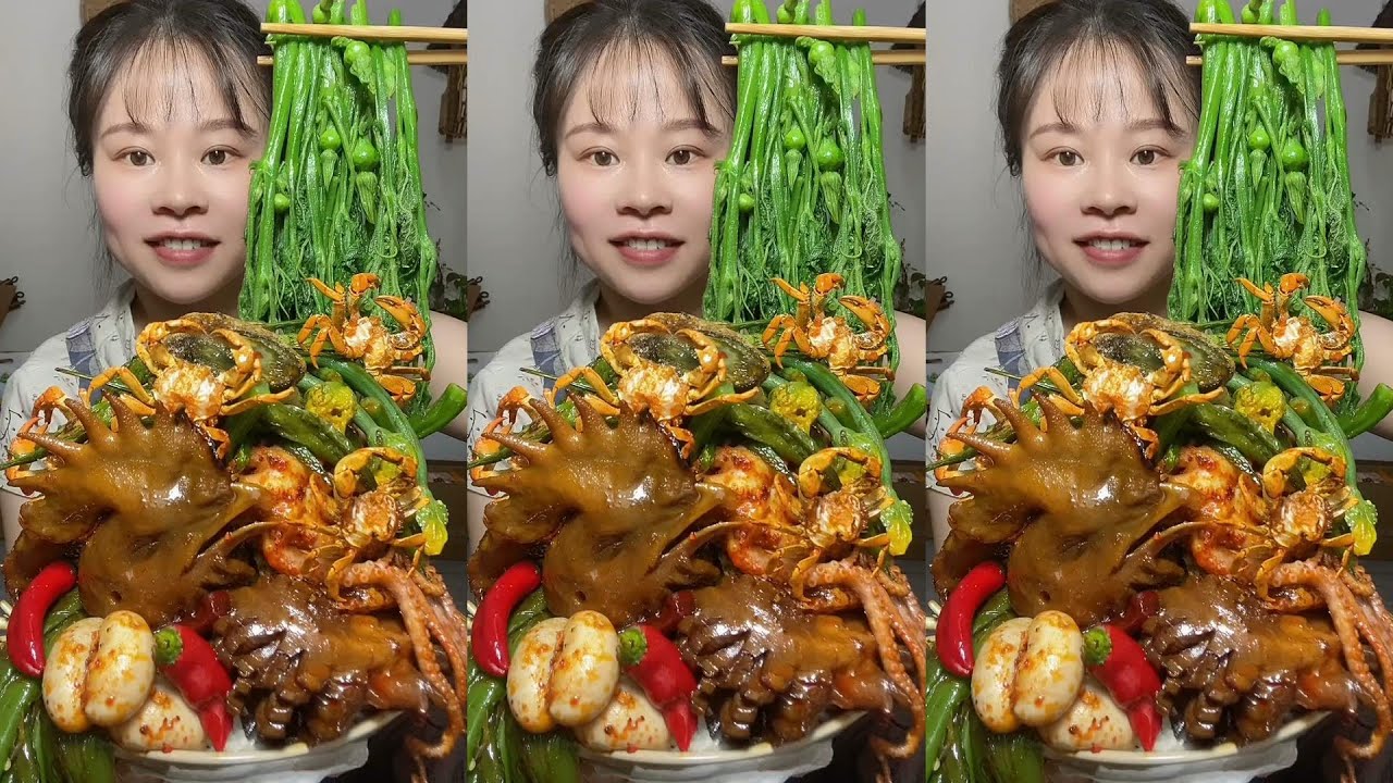 🔥 Homemade Mukbang | Braised Pork, Water Spinach, Eggs & Super Spicy Chili 🌶️ | Super delicious
