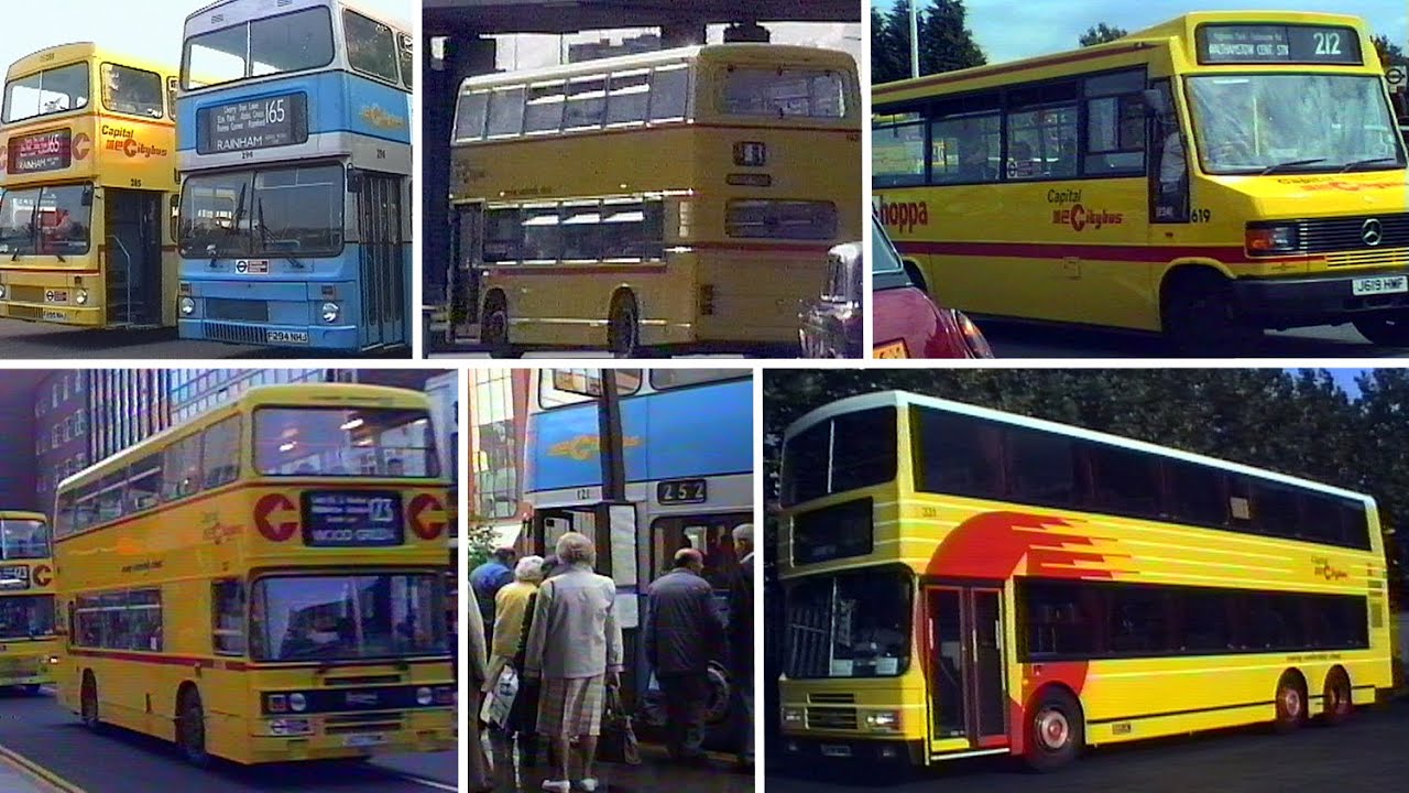 Capital Citybus buses in London in the early 1990s