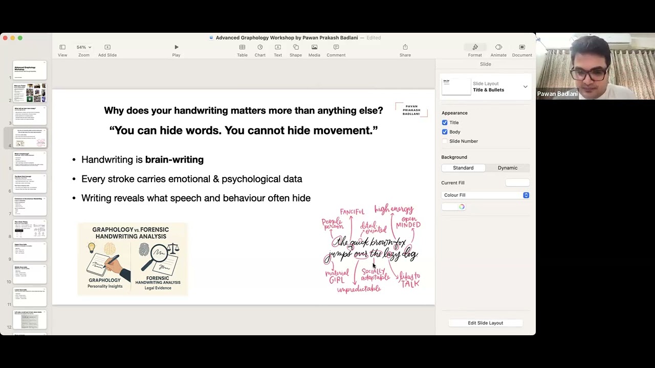 Advanced Graphology Workshop | From Traits to Patterns with Pawan Prakash Badlani
