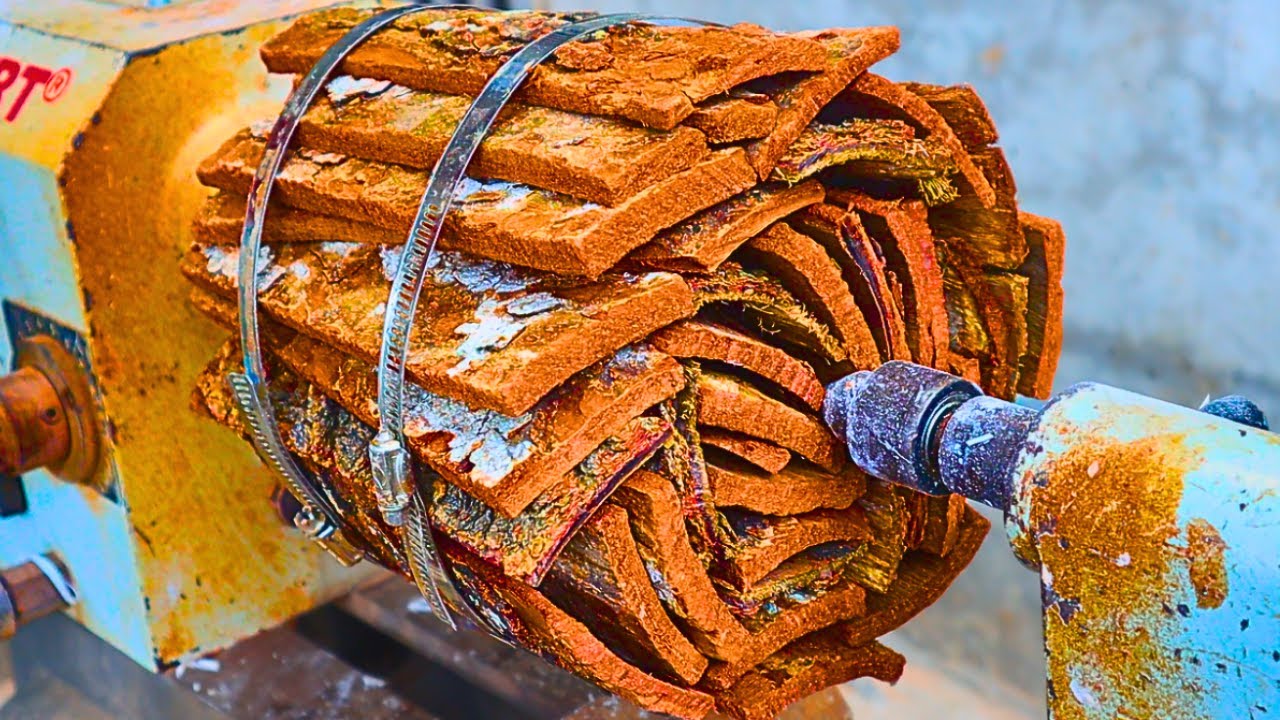 Woodturning = work from tree bark,