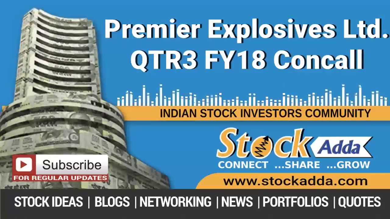 Premier Explosives Ltd Investors Conference Call Q3FY18