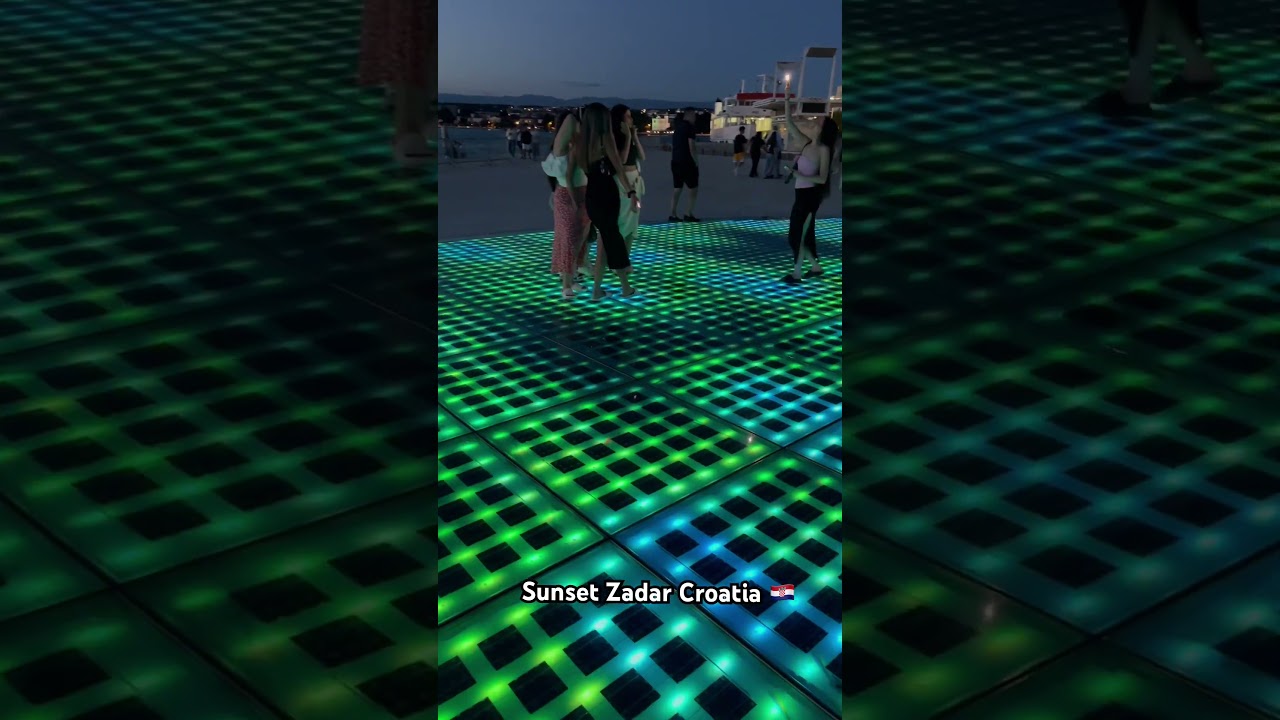 Light show sunset Zadar Croatia 🇭🇷 #music #remix #explore #sunset #lightshow #croatia #europe