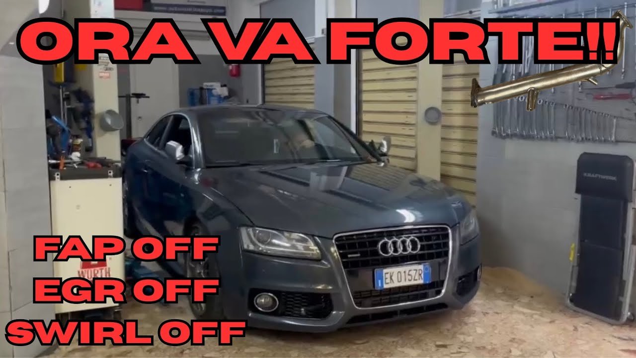DOWNPIPE ED EGR/SWIRL OFF SULLA MIA AUDI A5 2.0 TDI QUATTRO!