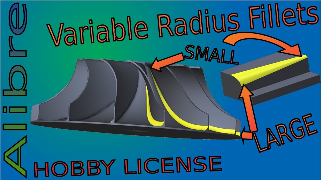 Alibre - How to Make Variable Radius Fillets (Short) |JOKO ENGINEERING|
