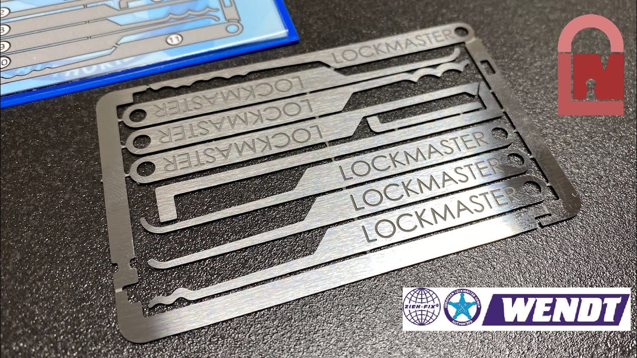 NEW Lockmaster Credit Card Pick Set - A Lock Noob, Tallan Pick and Wendt Collaboration