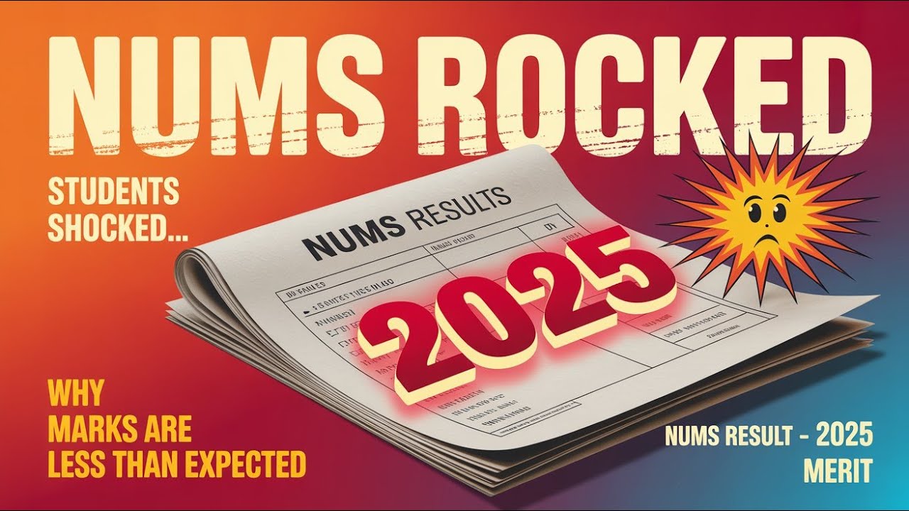NUMS 2025 Result Shocking Update! Why Marks Are Lower Than Expected | NUMS Merit List Explained