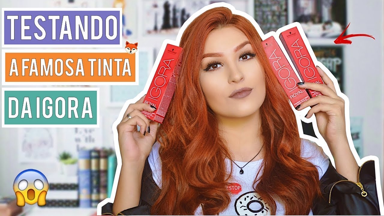 NOVA COR DE CABELO RUIVO COM IGORA 8-77 + 0-77