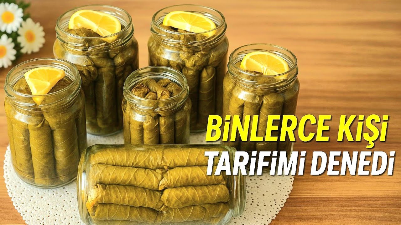 KAVANOZDA AYLARCA DAYANAN EFSANE YAPRAK SARMA❗️KAVANOZDA YAPRAK SARMA NASIL YAPILIR👍🏻