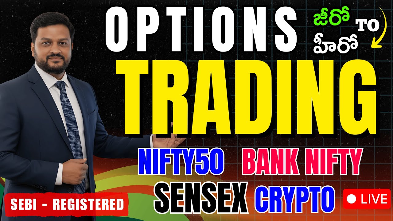 Markets with Shyam (LIVE) | Nifty, Bank Nifty | Crypto | Live analysis | Telugu Trader Shyam