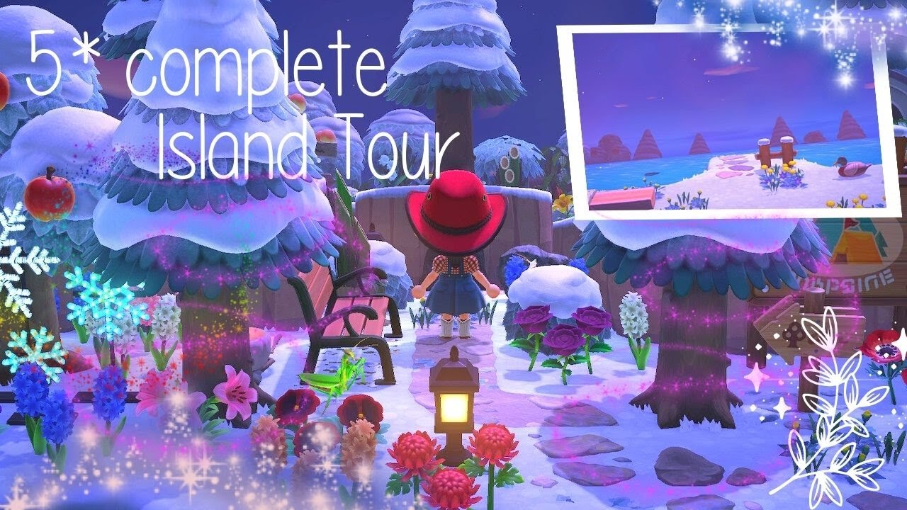Cottagecore / Fairycore FIVE star island tour! 100% complete / Finished Animal Crossing New Horizons