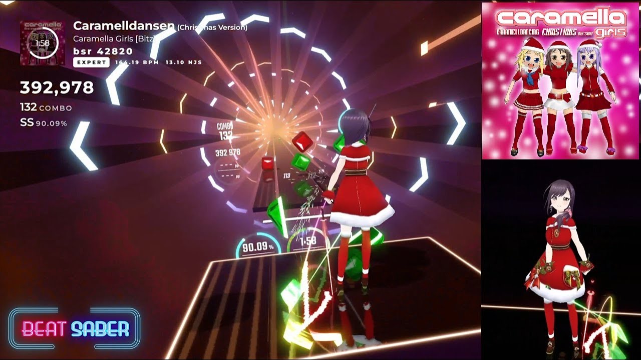 [BEAT SABER]  Caramelldansen (Christmas Version) - Caramella Girls