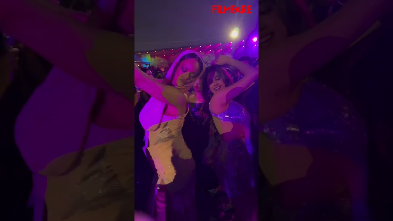 #JanhviKapoor and #Rihanna groove at #AnantAmbani and #RadhikaMerchant's pre-wedding bash. ❤️💯