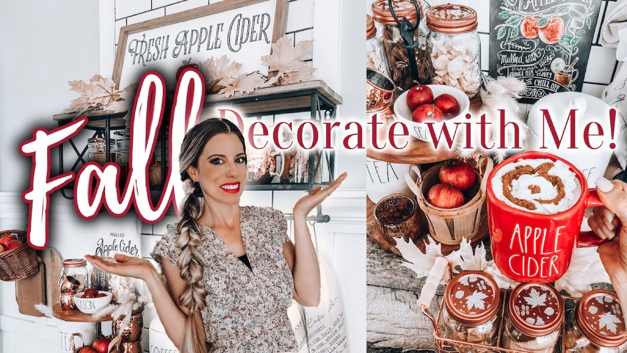 FALL DECORATE WITH ME 2022| APPLE CIDER COFFEE BAR| FALL DECORATING IDEAS