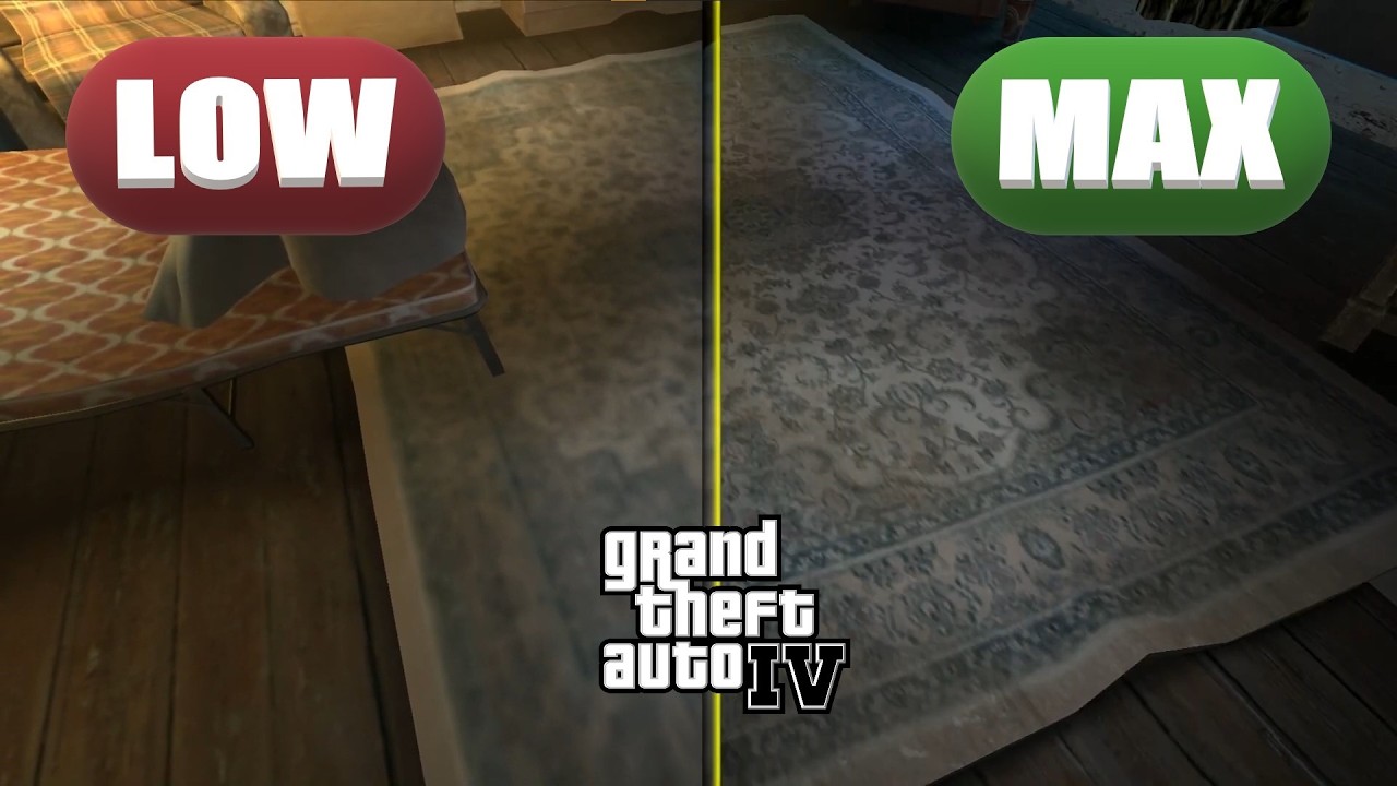 GTA 4 - Low vs Max Graphics Comparison [FullHD] [60fps] - GTA 4 10 Year Anniversary