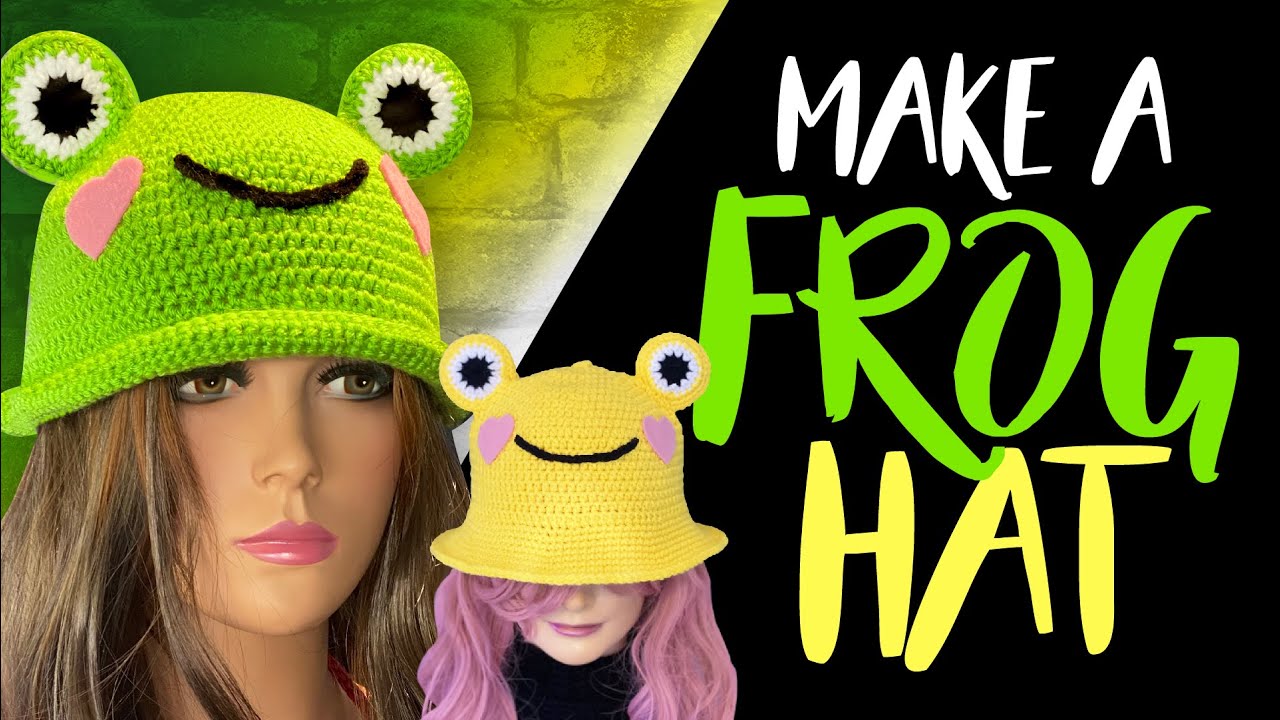 Crochet a cute Frog Bucket Hat - Easy to follow Tutorial