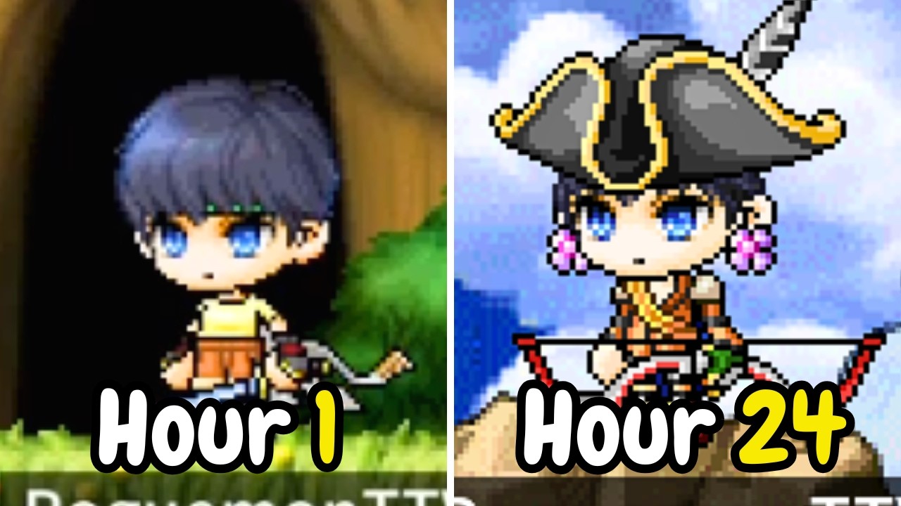 I Spent 24 hours in Old School Maple Story (Artale) as an Archer