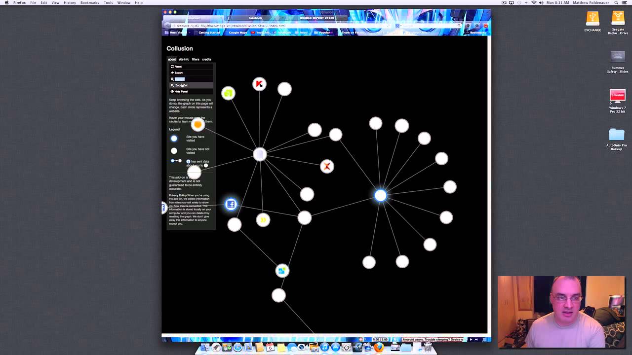 Firefox Collusion - Who's tracking you on the web?