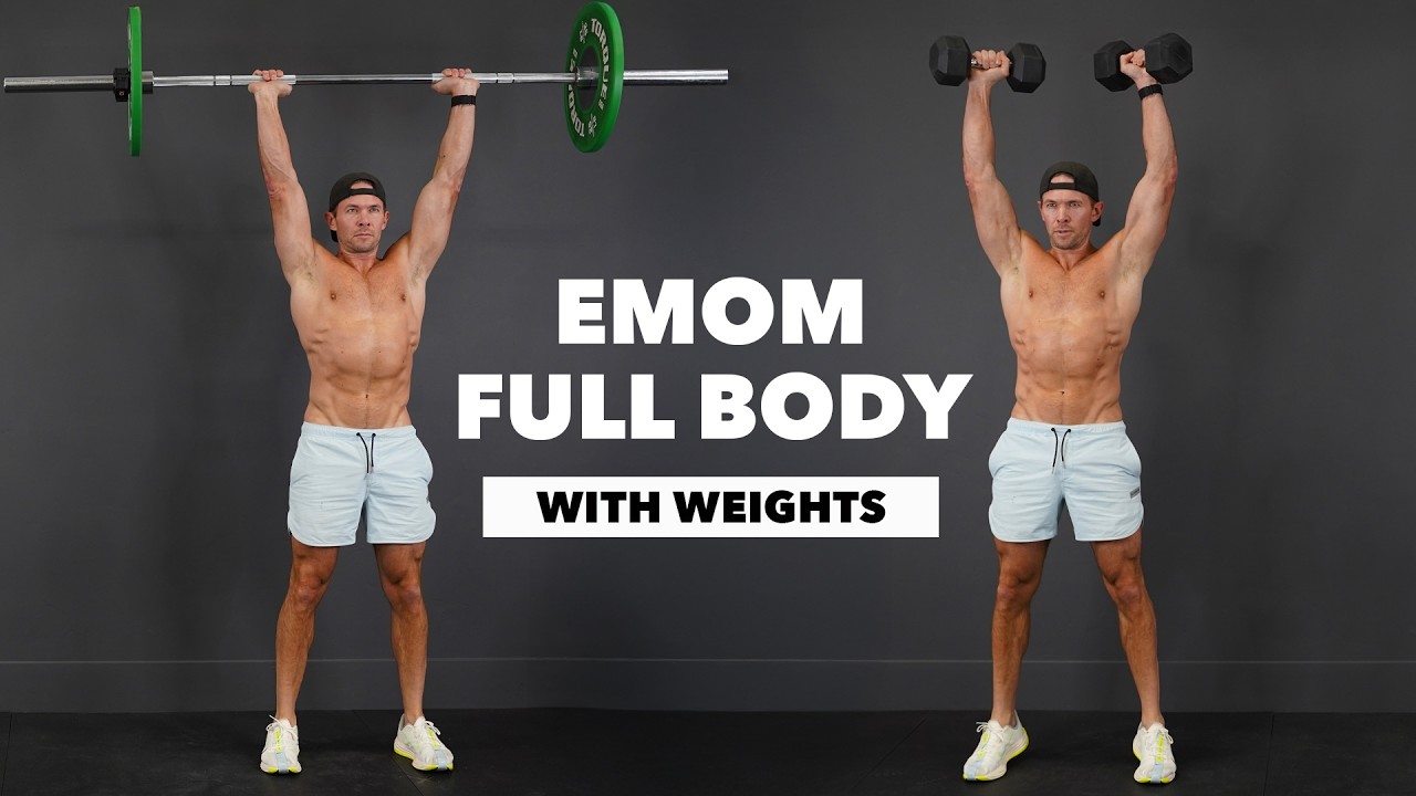 Total Body Home Workout (EMOM) Barbell & Dumbbell Variations (CrossFit)