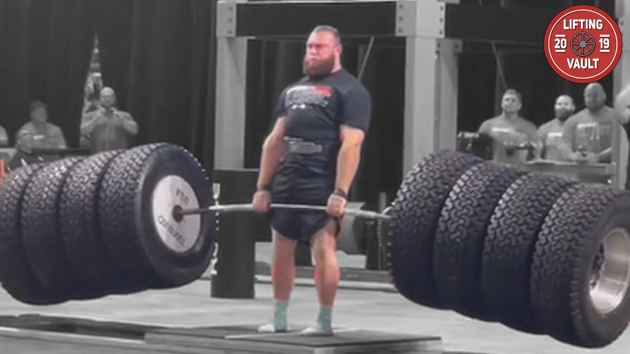 Oleksii Novikov 549 kg (1210 lbs) Tire Deadlift World Record
