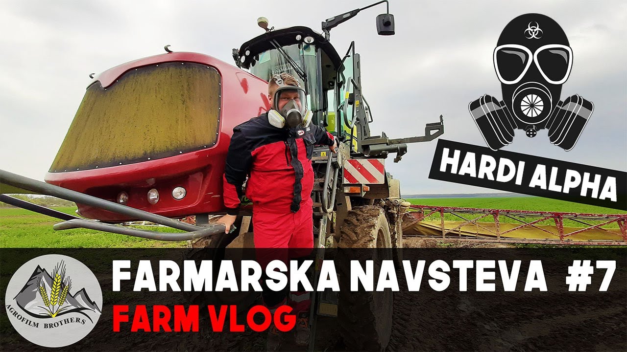 FARMÁRSKA NÁVŠTEVA #7 [ Farm Vlog -  HARDI ALPHA = Striekame FUNGICÍD a INSEKTICÍD. Návšteva Ľuba ]