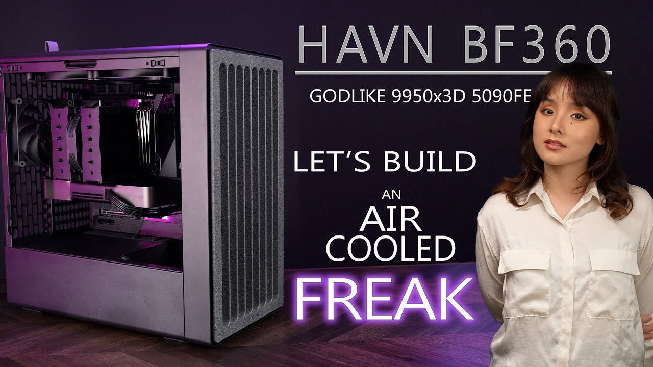 Air Cooled GODLIKE 5090 Monster | HAVN BF 360 ASMR PC Build AMD 9950x3D