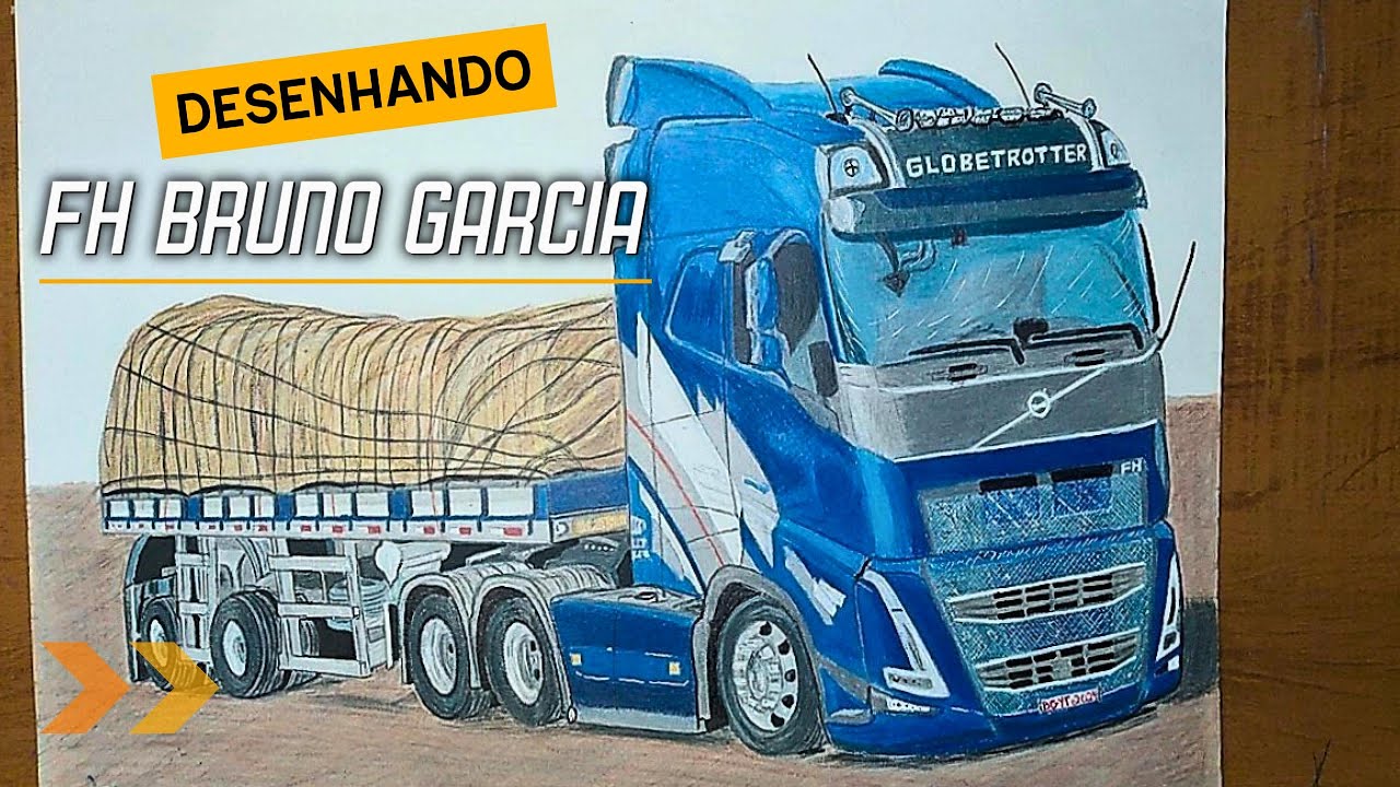 Desenhando caminhão FH 540 Especial Bruno Garcia [ Errei o desenho ] 😱🔥😭 Volvo