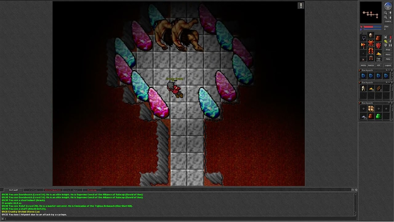 Tibia 7.3 (Lunara. Elite Knight hunting in Cyclopolis)