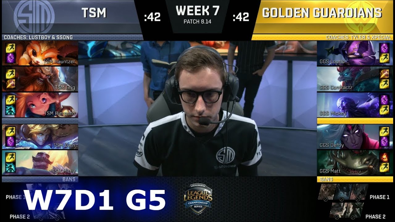 TSM vs Golden Guardians | Week 7 Day 1 S8 NA LCS Summer 2018 | TSM vs GGS W7D1