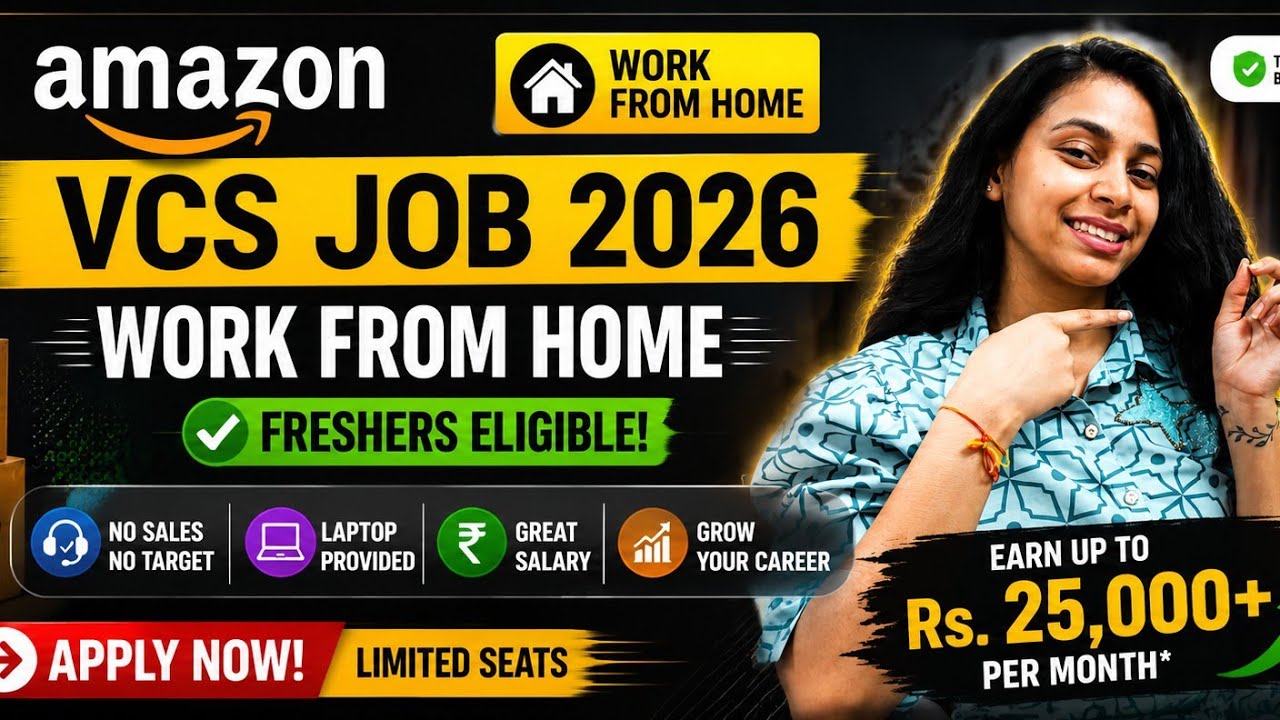 Amazon Work From Home Job 2026 🔥 12th Pass | ₹40K Salary | How to Apply Step-by-Step
