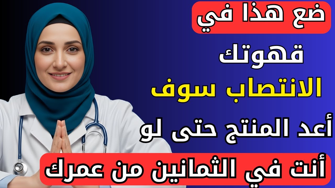 أطباء المسالك البولية ضع هذا في قهوتك وقد تعود القدرة على الانتصاب حتى في سن الثمانين | د فاطمة