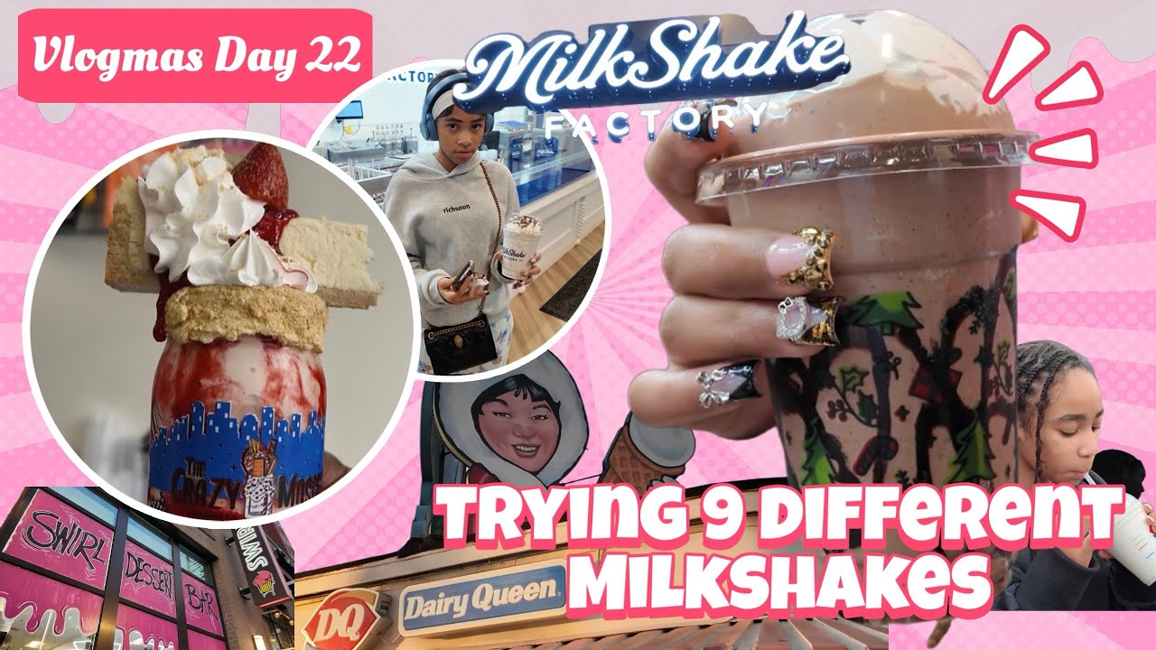 Пробую 9 разных молочных коктейлей 🍨 | VLOGMAS День 22
