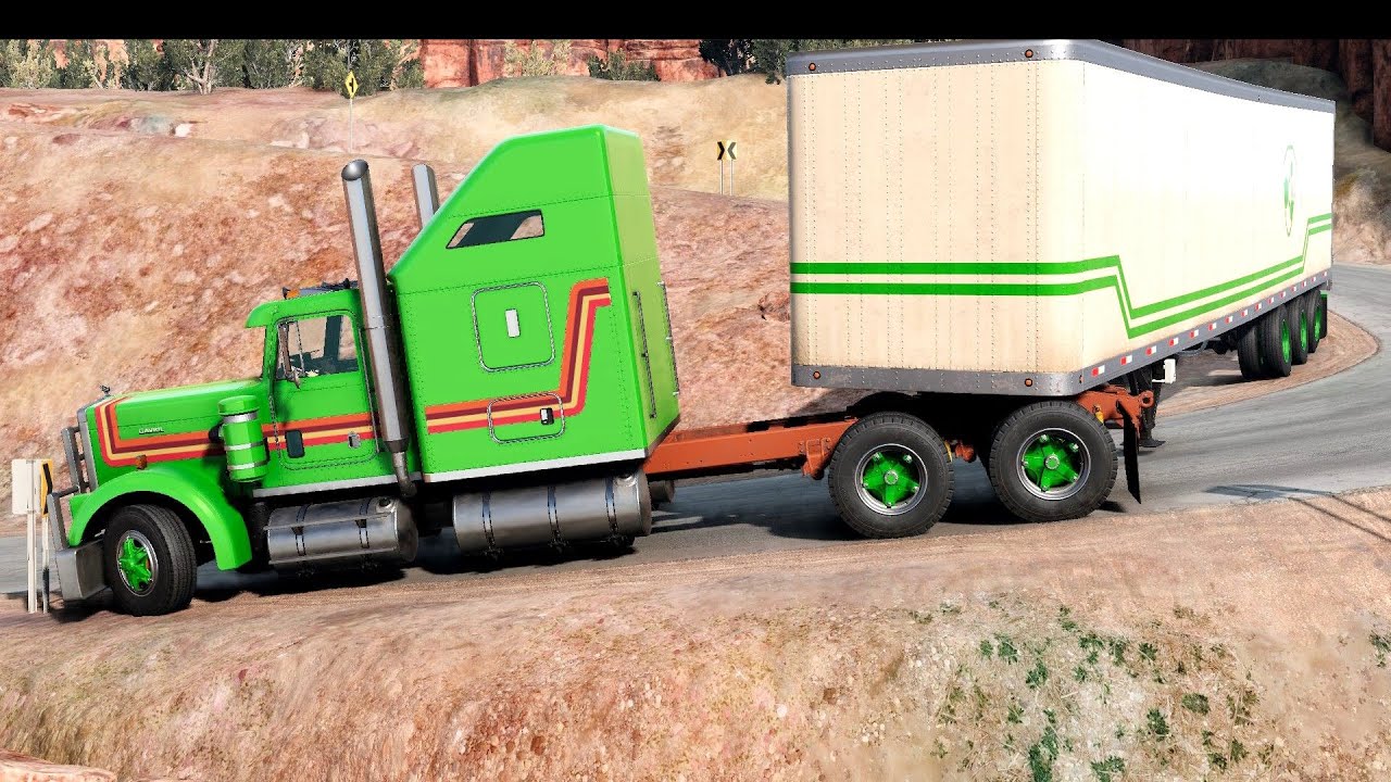 BeamNG Drive 0.31 - T85 Long Haul Custom Truck + Trailer in Utah