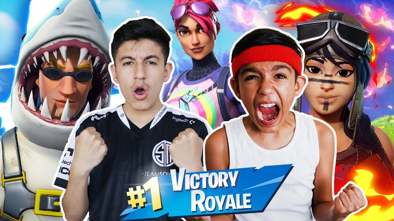 WE'RE TOO GOOD! Fortnite Duo's Win With 10 Year Old Little Brother!