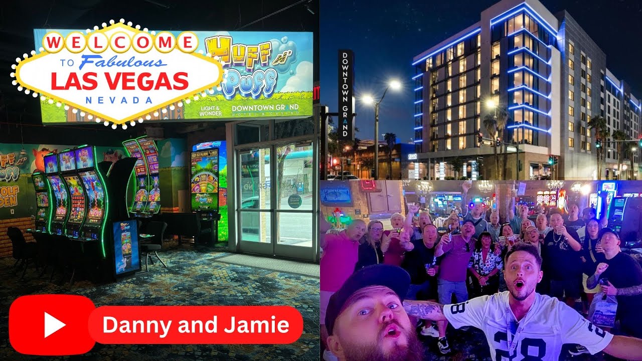 Our First Ever Vegas Slot Group Pull! Downtown Grand, Pizza Rock & Big Wins? 🎰🍕 Day 9