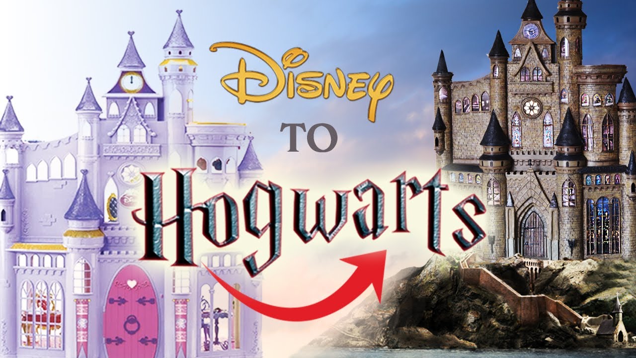 I made Hogwarts from a toy Disney Castle! Harry Potter Thrift Transformation Ep6