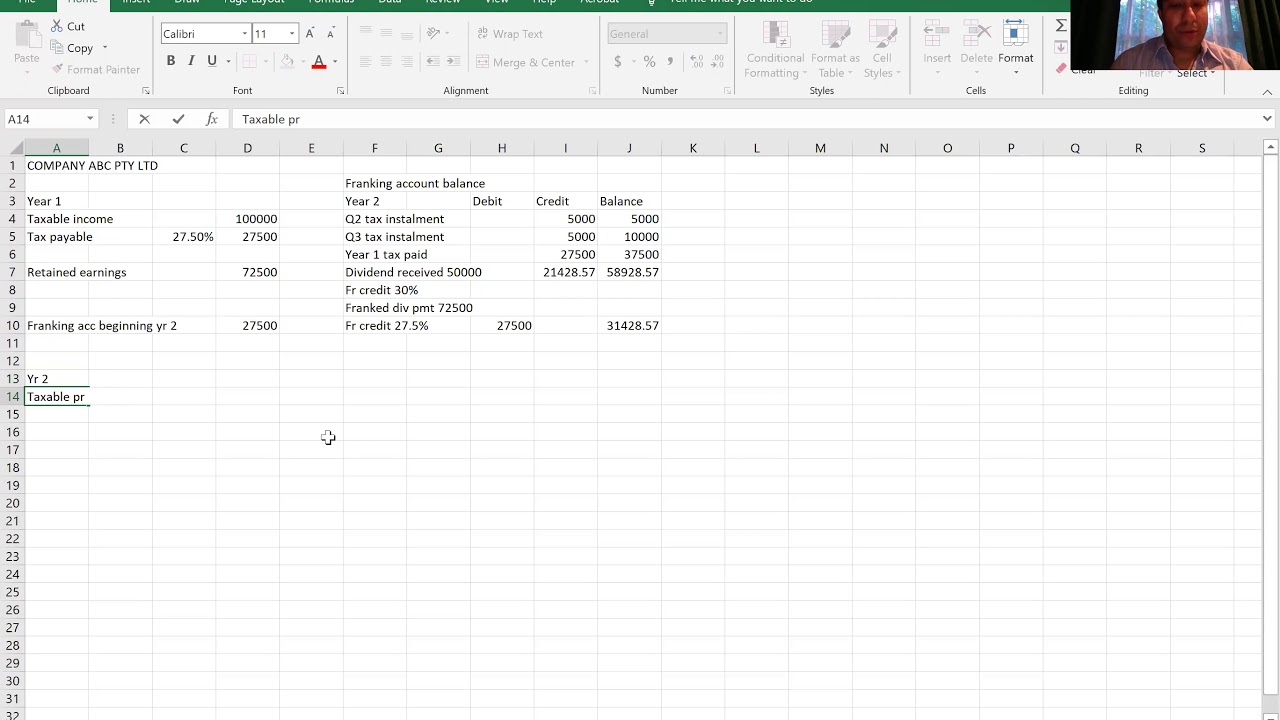 Companies and Dividends   Franking Account