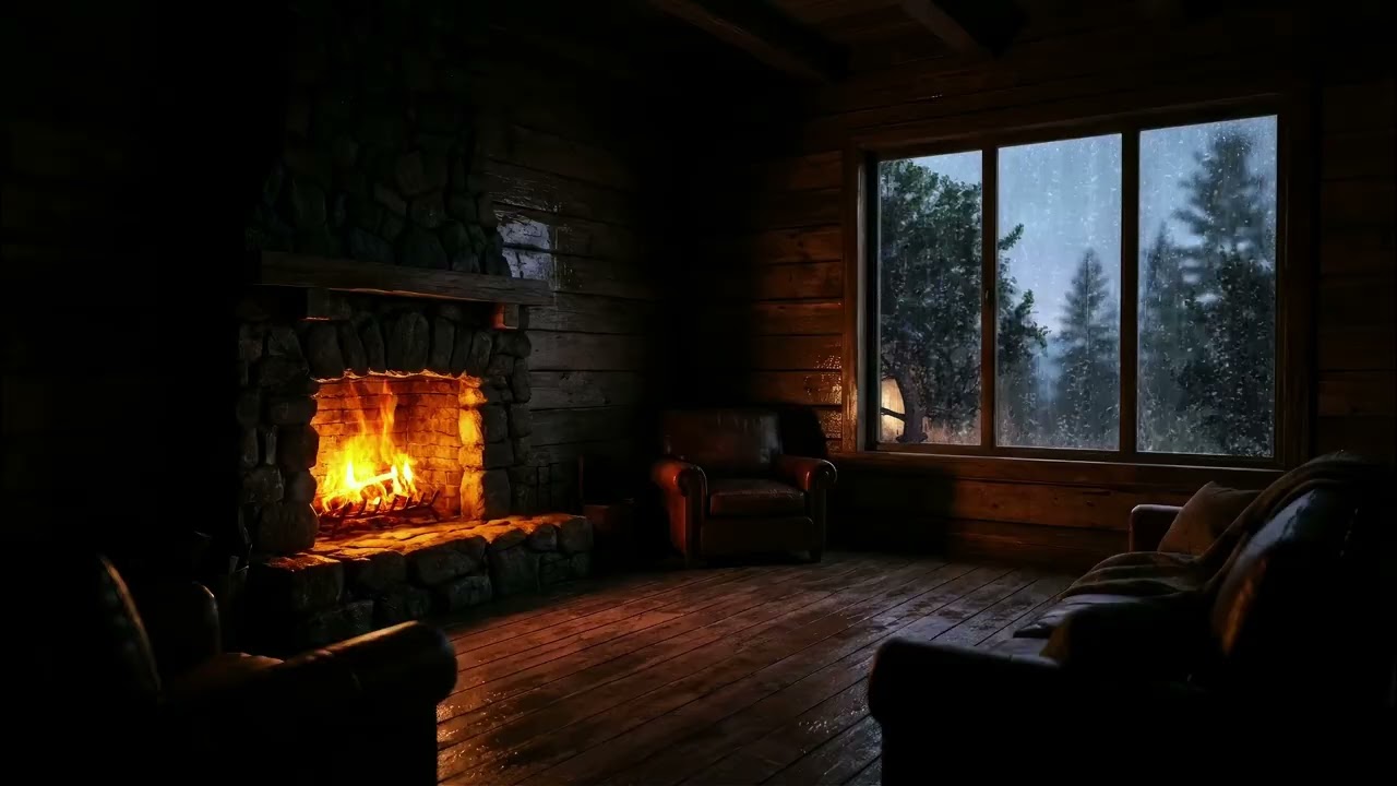 Escape to a Rainy Cabin: Thunderstorm and Heavy Rain Sounds to Help You Sleep, Calm, And Relax!