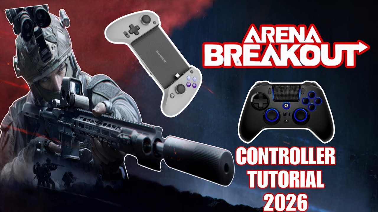 Видеоурок по игре Arena Breakout на мобильном устройстве с управлением с помощью контроллера (iOS...