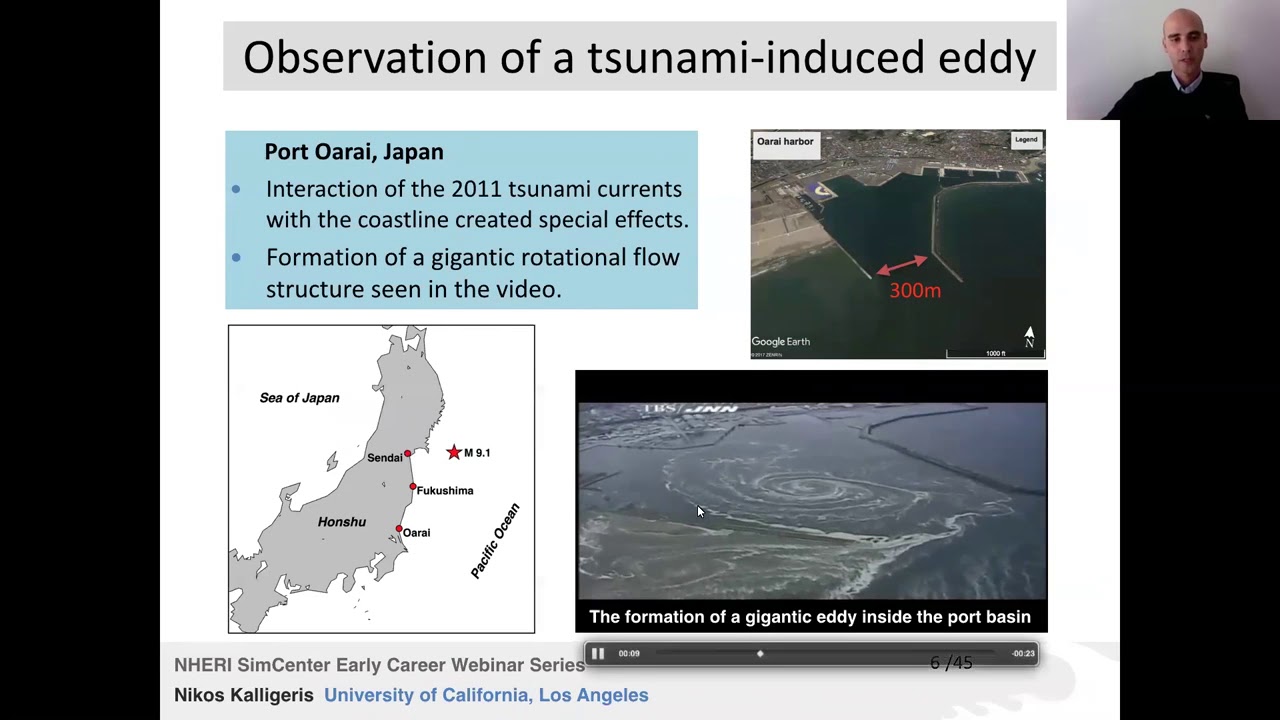 SimCenter | Tsunami-Induced Turbulent Coherent Structures, February 21, 2018