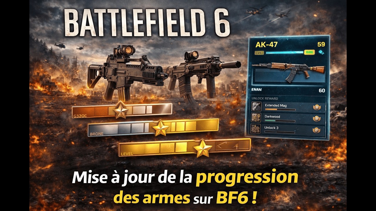 La progression des armes de BF6 devient plus rapide !