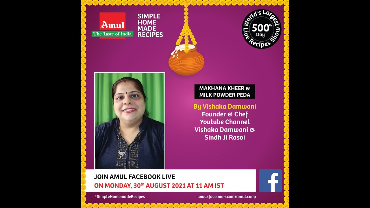 Chef Vishaka Damwani, Episode 2906: #SimpleHomemadeRecipes Facebook Live