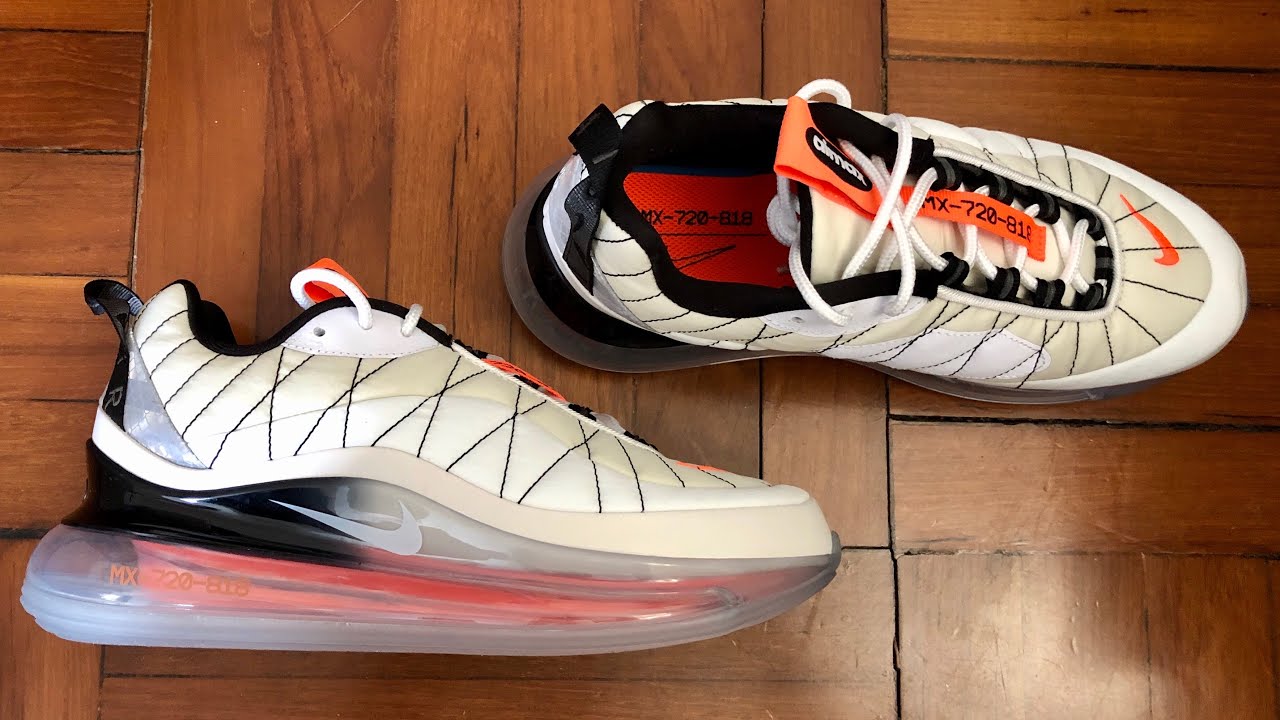 Nike Air Max 720 MX-720-818 Sail+Orange On feet and Up Close