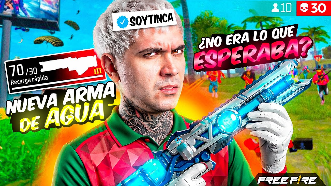 USE LA NUEVA ARMA DE AGUA &ldquo;HIDROBLASTER&rdquo; en FREE FIRE *No es lo que esperaba*🤢☠️