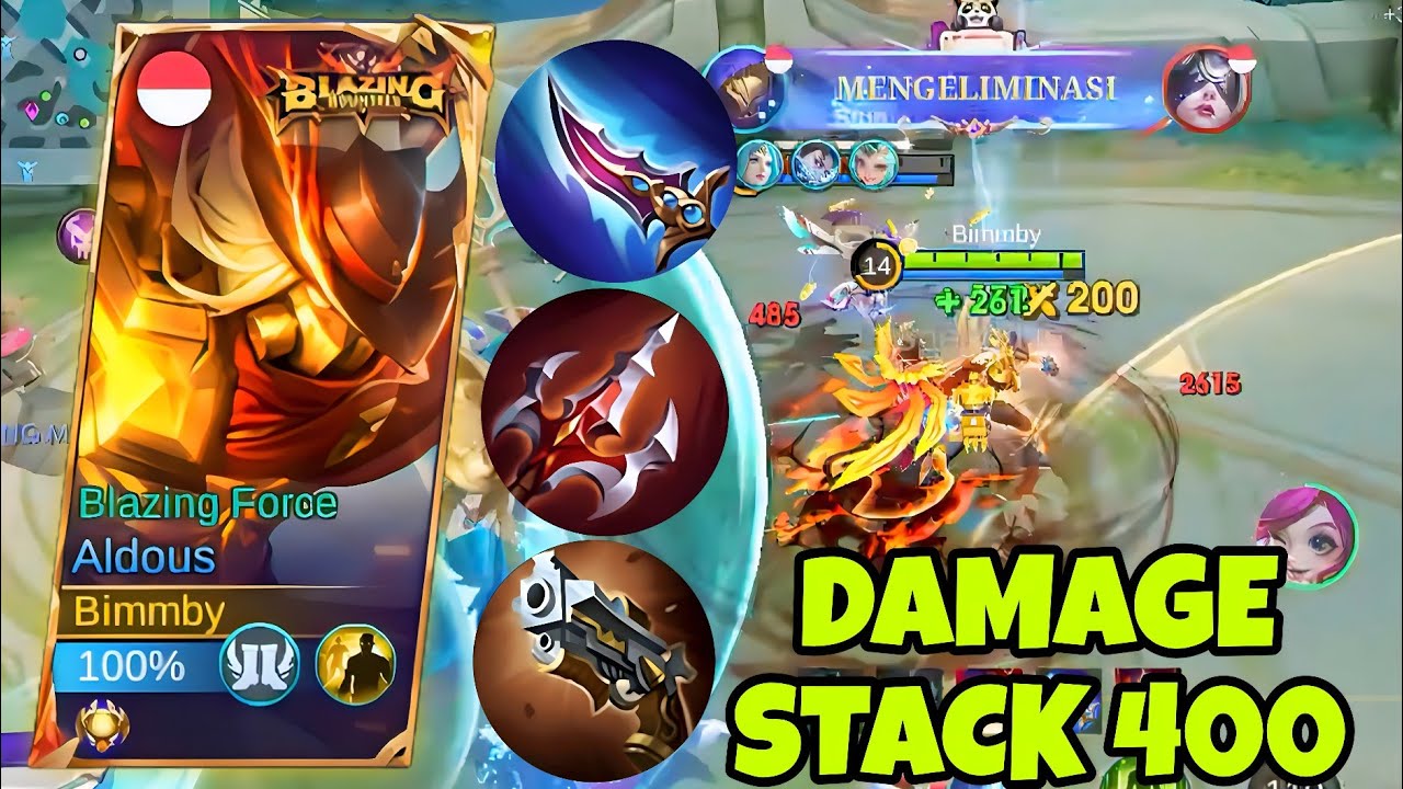 CARA MAIN ALDOUS | STACK CEPAT DAMAGE GELO | MLBB